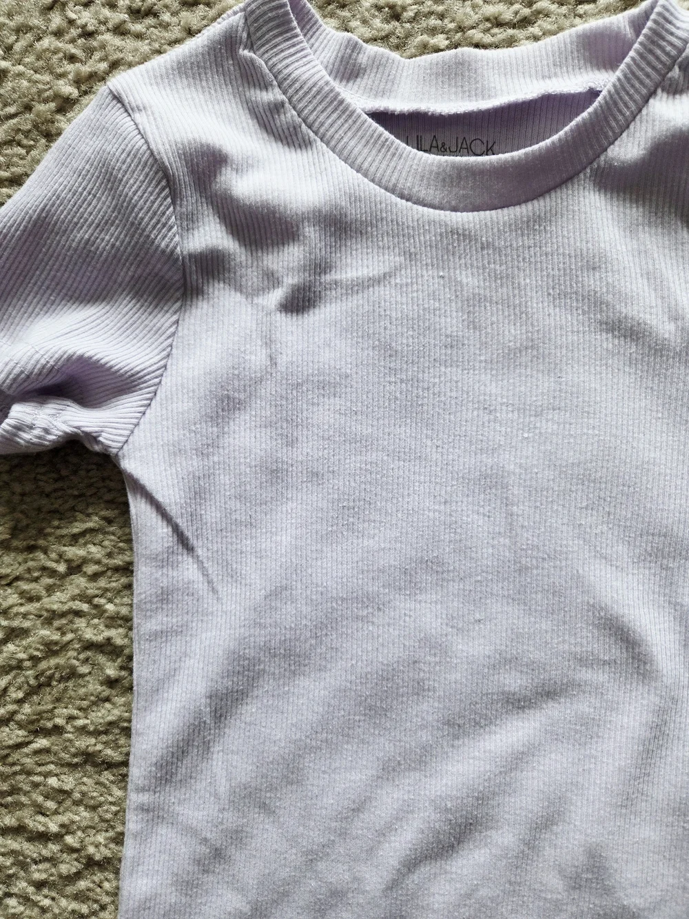 LILA & JACK Girls 2 Pc Set Purple Butterfly Pinafore Dress w/Purple Top Size 4T